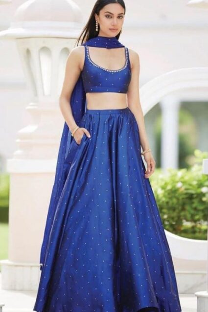 Black Colour Party Wear Lahenga