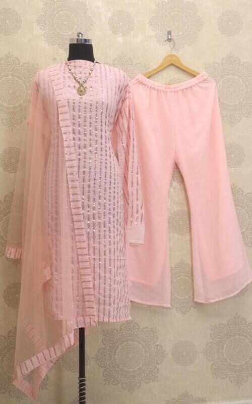 Yankita kapoor Pink Designer Party Wear Suit