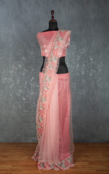 Latest Party Wear Lace Bordered Saree