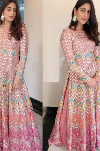 Yankita Kapoor Dress Pink Colour Designer Kurti Plazo Set