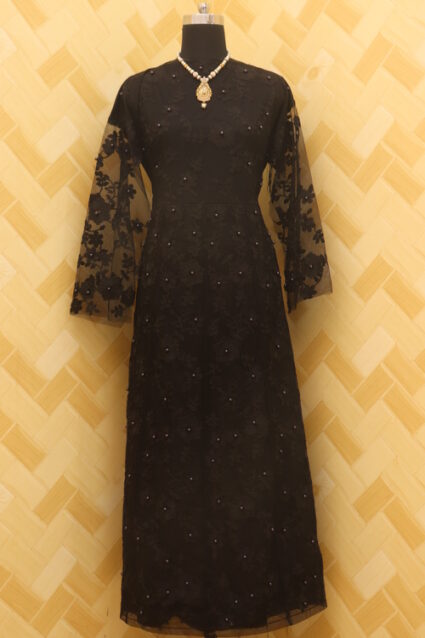 Lovely Black Net Lahenga