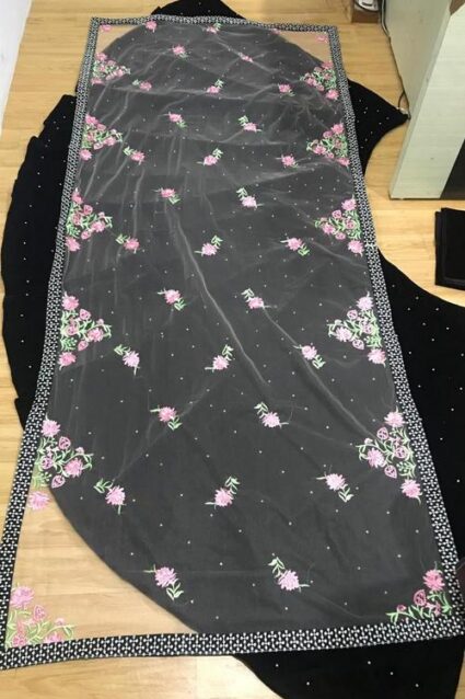 Gorgeous Black Velvet Lahenga