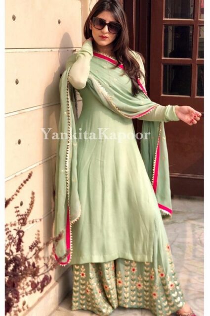 Pista Hit Readymade Georgette Salwar Suit Pista Hit Readymade Georgette Salwar Suit