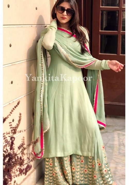 admirable pista georgette fancy salwar suits with dupatta