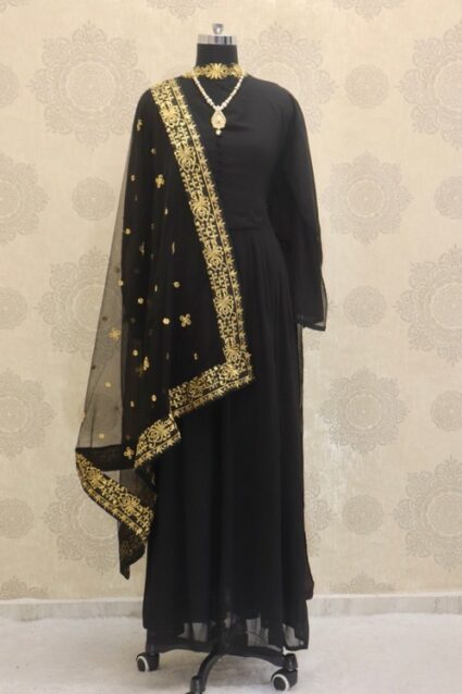 Sonam Kapoor Black Party Wear Suit