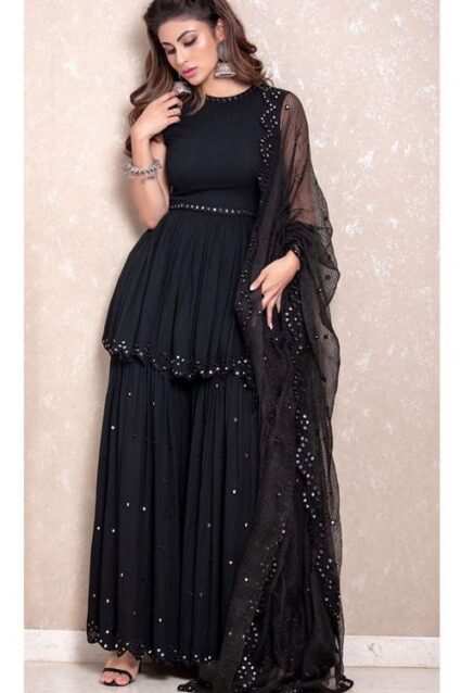 Mouni Roy Black Designer Salwar Suit Mouni Roy Black Designer Salwar Suit