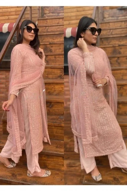Yankita kapoor Pink Designer Party Wear Suit Yankita kapoor Pink Designer Party Wear Suit
