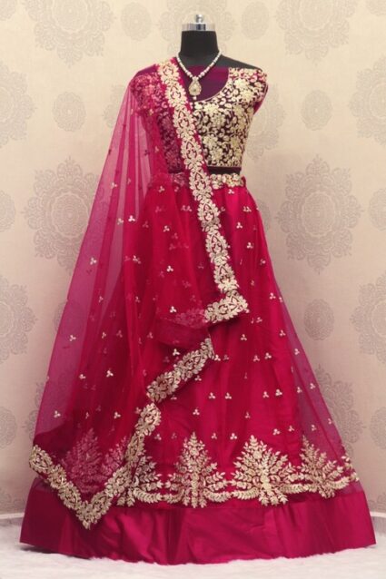 Rani Colour net party wear lehenga