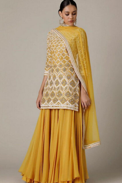 Yellow Colour Beautiful Georgette Suit