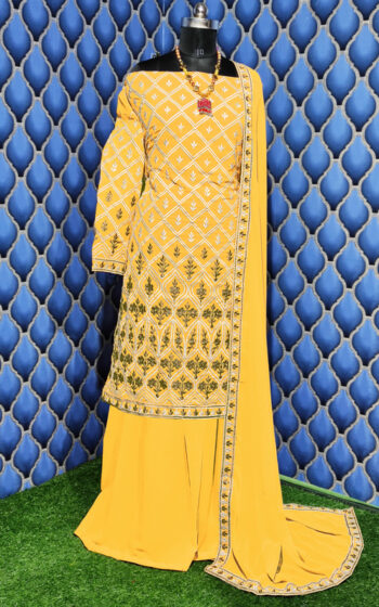 Yellow Colour Beautiful Georgette Suit