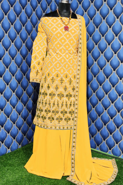 Yellow Colour Beautiful Georgette Suit