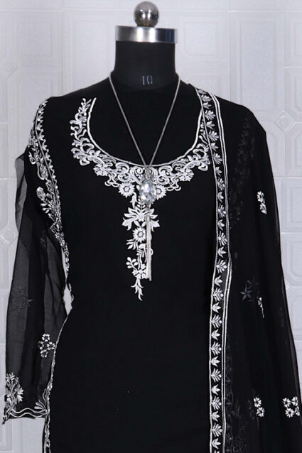 Black Colour Party Wear Georgette Suit