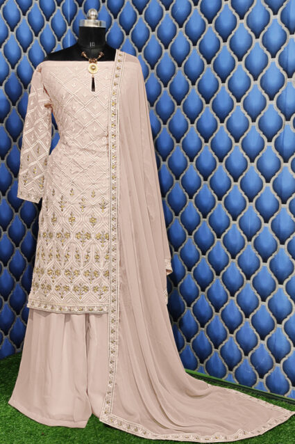 Off White Colour Party Wear Georgette Suit