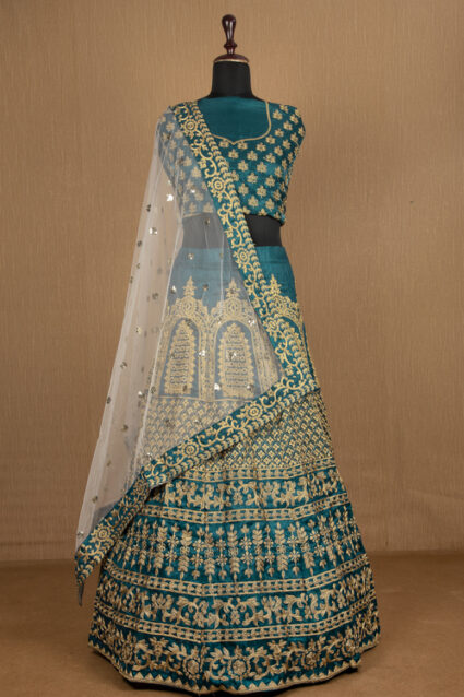 Gorgeous Green Colour ethnic Lehenga