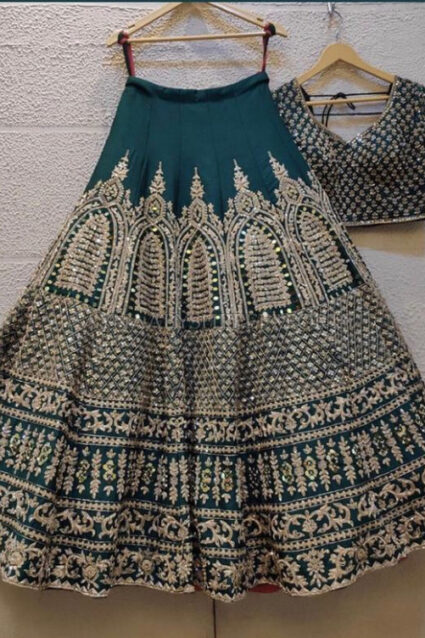 Gorgeous Green Colour ethnic Lehenga