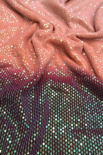 Beautiful Brown Maroon Sequence Saree