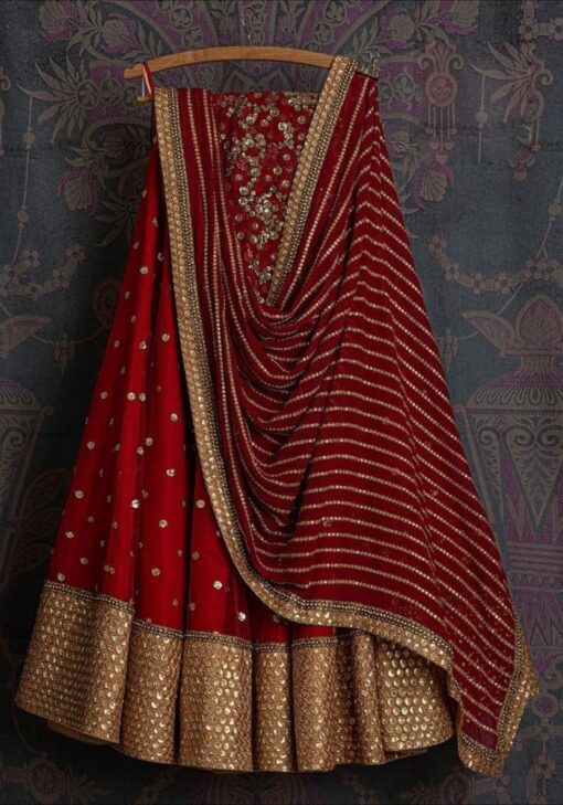 Bewitching Bridal Red Lehenga Choli For Wedding Wear