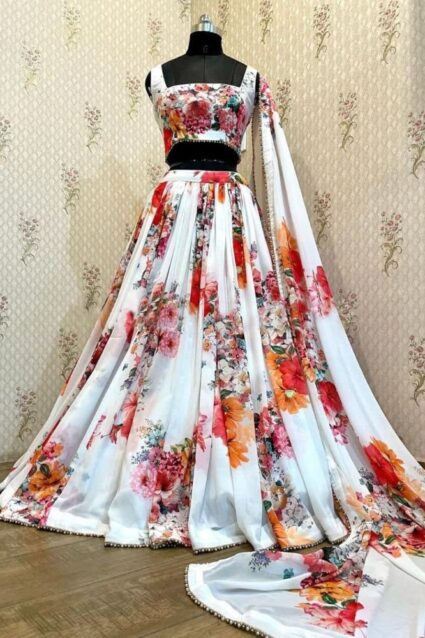 Heavenly Pearl Beaded Lehenga Choli For Women