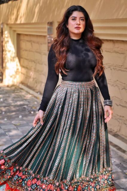 Indian Ethnic Angels Green Lehenga Choli With Dupatta