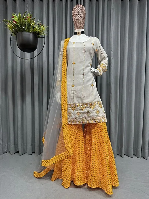 Latest Sharara Suit Style Outfit For Wedding Wear 2021 – Urban Fashion-gemektower.com.vn