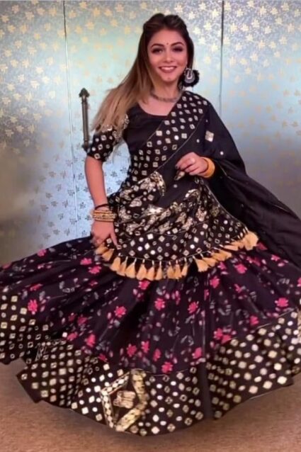 Majestic Mirror Work Lehenga Choli With Tassel Dupatta For Women