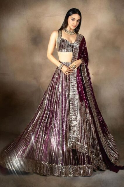 Posh Purple Lehenga Choli Crafted With Beautiful Sequin Embroidery