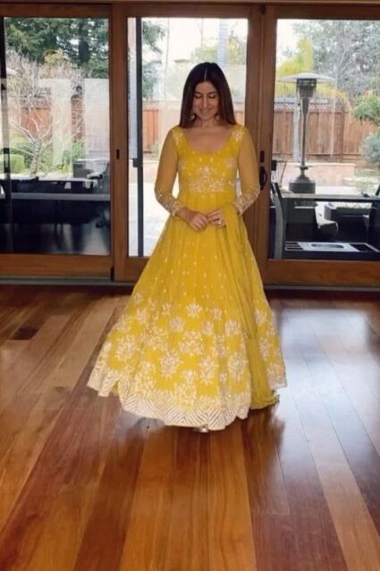 Splending Yellow Salwar Suit For Indian Women