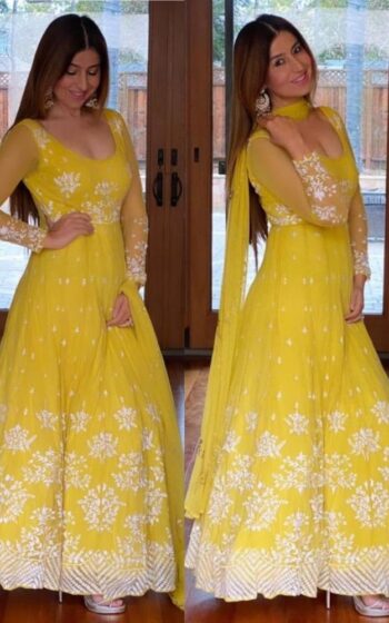 Splending Yellow Salwar Suit For Indian Women