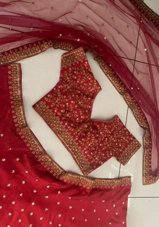 Super Authentic Maroon Bridal Lehenga Choli For Indian Brides