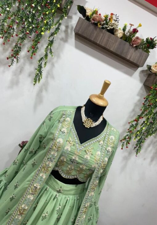 Truly Tempted Prachi Desai Sage Green Wedding Wear Dress
