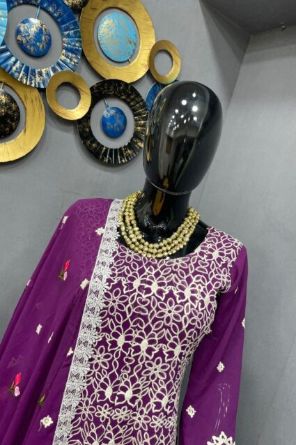 Dreamy Purple Sharara Suit Dress for Women Dreamy Purple Sharara Suit Dress for Women