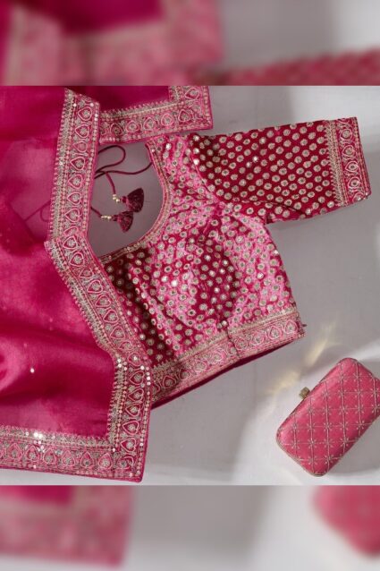 Designer Pink Color Saree for Women