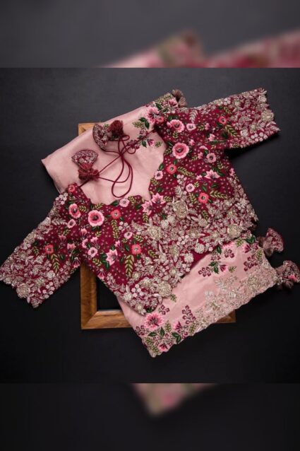 Awaken My Love Baby-Pink Party Wear Saree