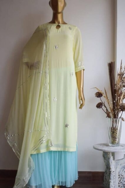 Women's Ethnic Salwar Suit Light Green With Dupatta Women's Ethnic Salwar Suit Light Green With Dupatta