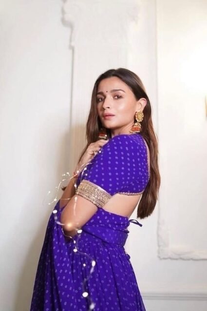 Buy Alia Bhatt Purple Color Sabyasachi Style Lehenga Online