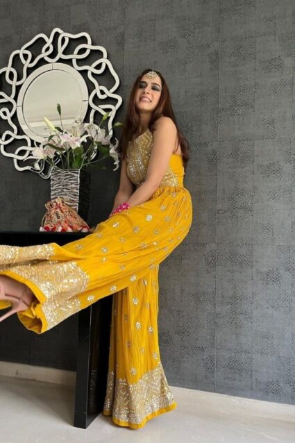 Ethnic Wear Yellow Colour Jumpsuit for Women
