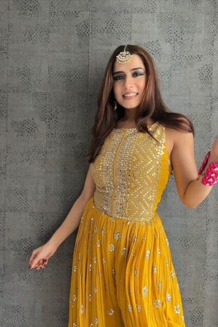 Ethnic Wear Yellow Colour Jumpsuit for Women