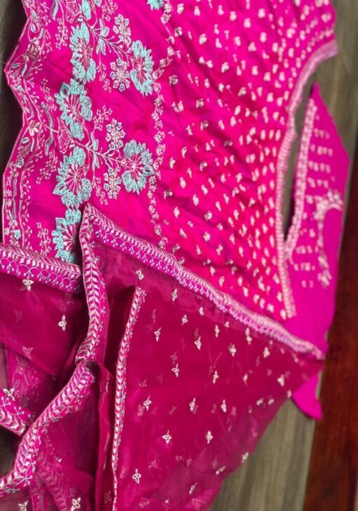 Pink Color Beautiful Lehanga Choli On Taffeta Silk With Heavy Embroidery Work