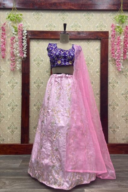 Multi Color Beautiful Raashi Khanna Lehenga Choli On Taffeta Silk