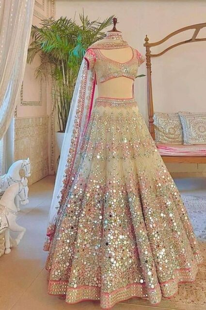 Multi Color Charming Janhvi Kapoor Lehenga Choli On Georgette