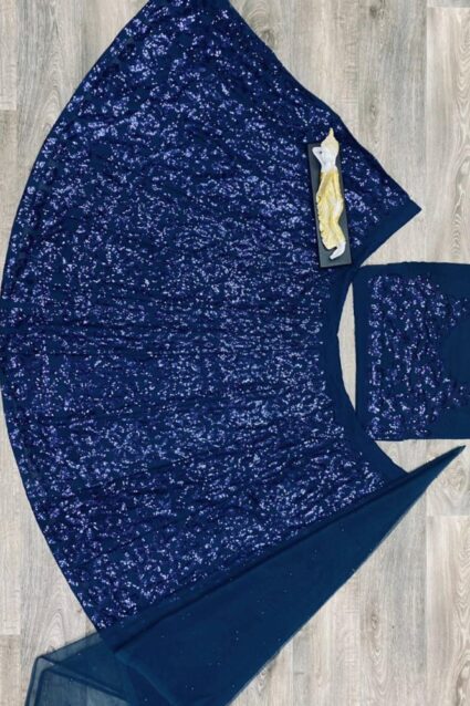 Blue Color Stunning Lehenga Choli On Georgette With Dupatta