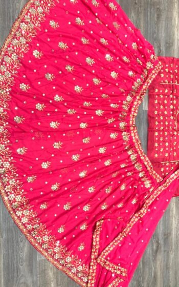 Pink Color Charming Lehenga Suit On Georgette With Embroidery Work