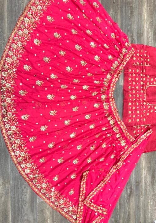 Pink Color Charming Lehenga Suit On Georgette With Embroidery Work