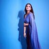 Blue Color Parineeti Chopra On Georgette With Sequin Work