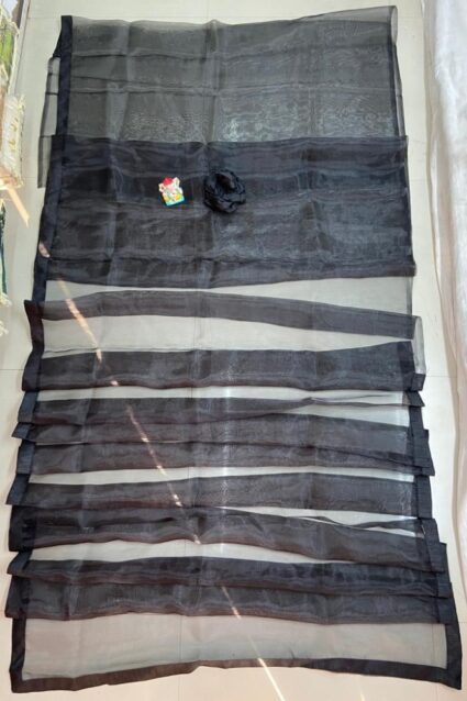 Black Color Stunning Deepika Padukone Saree On Organza