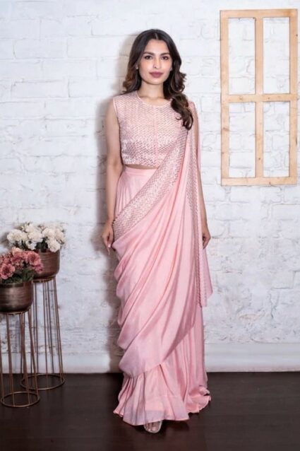Unique party wear western saree for women
