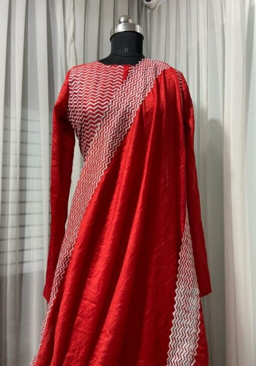 Stylish red indo western fusion party wear dress