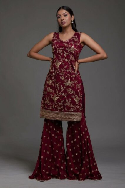 Party Wear Punjabi embroidery Sharara Suit Online shopping Party Wear Punjabi embroidery Sharara Suit Online shopping