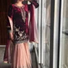 Television-Actress-Divyanka-Marron-Sharara-Dress