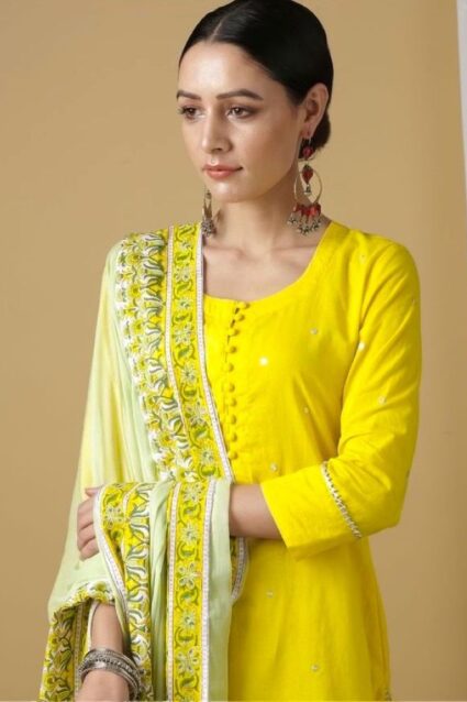 Yellow Punjabi Sharara Suit For Punjabi Kudi Online Yellow Punjabi Sharara Suit For Punjabi Kudi Online